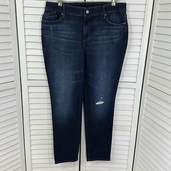 Chico's Jeans Size 3 (16) Slim Leg Inner Elastic Waistband - Picture 2 of 13